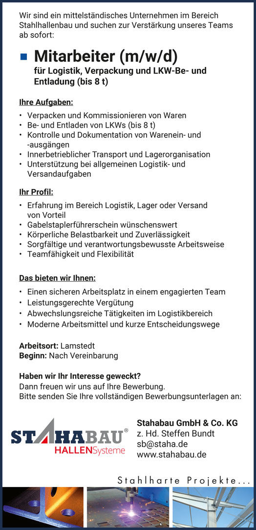 Mitarbeiter Logistik